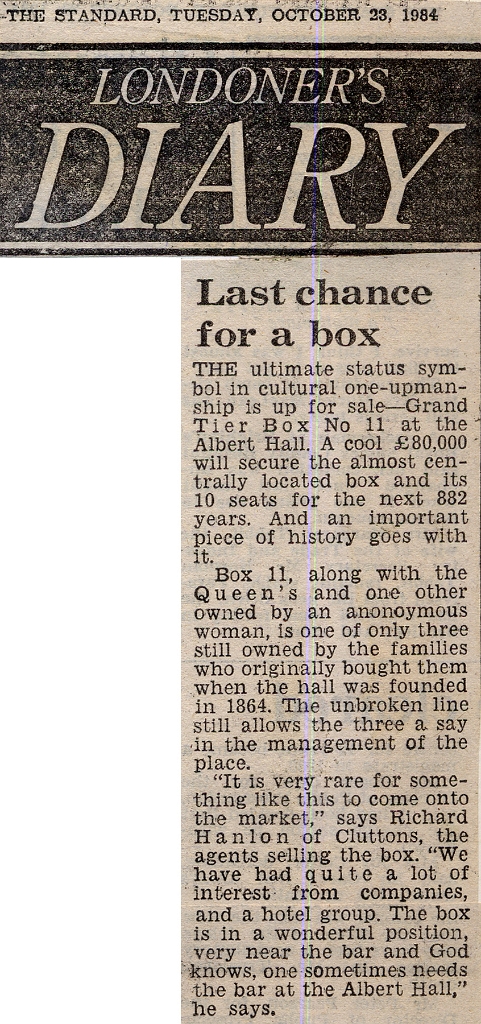 19841023 ROYAL ALBERT HALL BOX FOR SALE ES.jpg